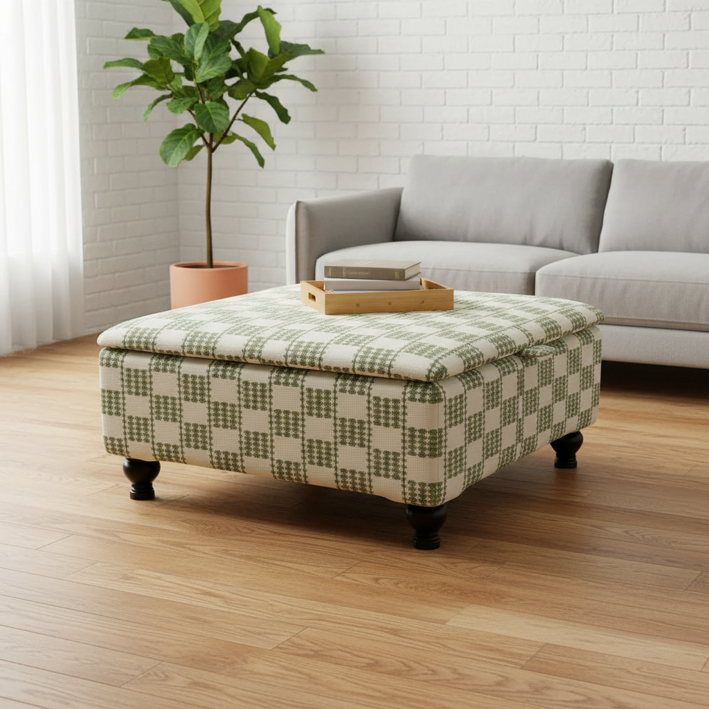 Walk-in Wardrobe Central Ottoman – High-End Storage & Seating | Luxury Designer Furniture UK