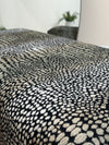 Premium leopard pattern fabric footstool pouffe coffee table
