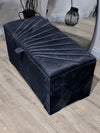 Black sunshine Ottoman deep bedroom storage box bench seat