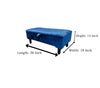 Blue Ottoman Plain coffee table Storage Bench | Velvet Blue Plain Footstool | Blue Fabric Living Room Footstool