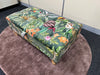 Ottoman made to measure, green floral fabric