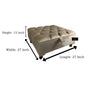 Mink Coffee Table Ottoman Storage | Beige Buttoned Chesterfield Coffee Table