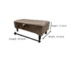 Brown Fabric Plain Lid Ottoman Storage | Large Plain Footstool Bench