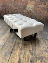 Creamy White Chesterfield Footrest