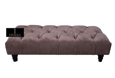 Chocolate Brown Chesterfield Footstool