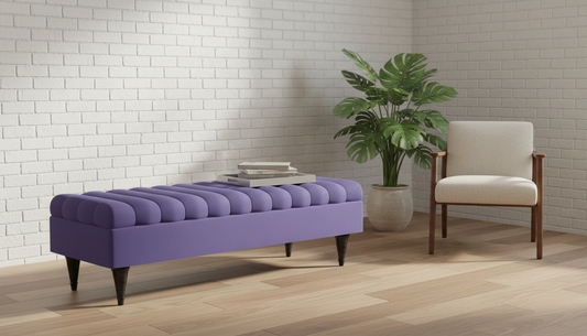 Romo Panel Storage Ottoman Bench Seat – Hidden Storage Coffee Table for Living Room UK