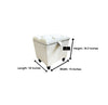 Creamy White Small Storage Box | Cream Square Ottoman | Small Cream-white Storage
