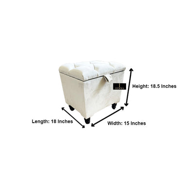 Creamy White coffee table Small Storage Box | side table | Square Ottoman
