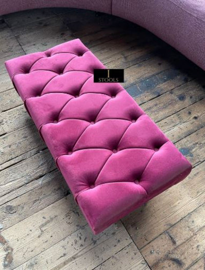 Maroon Chesterfield Seating bench