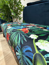 Blue jungle floral Seating bench