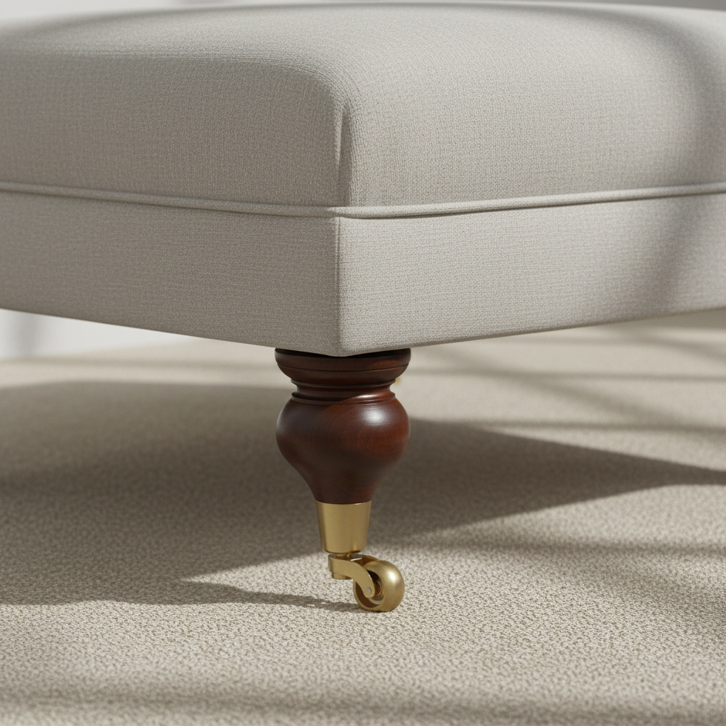 Antique Brown  Wooden Castor Foot