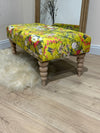 YELLOW Chesterfield Footstool