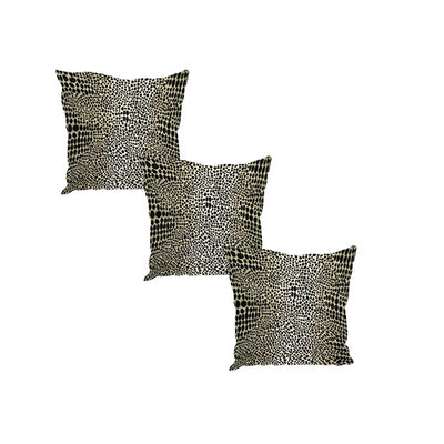 Premium leopard pattern fabric footstool pouffe coffee table