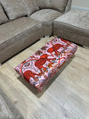 PREMIUM MADE TO MEASURE PINK PRINTED ELEPHANT FOOTSTOOL | POUFFE FOOTSTOOL TABLE