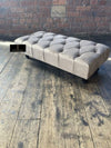 Champagne Chesterfield Ottoman footstool