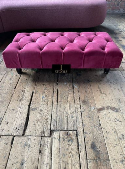 Maroon Chesterfield Seating bench