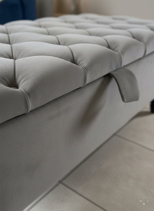 PREMIUM chesterfield storage ottoman tufted matching buttons