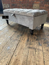 Silver Fabric coffee table Footstool