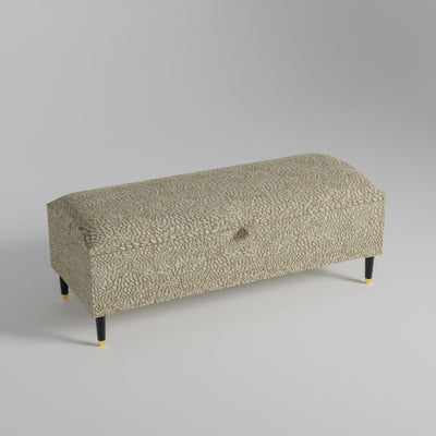 Animal print cream pattern Ottoman footstool