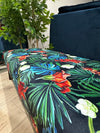 Blue jungle floral Seating bench
