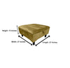 Mustard Gold Square Plain Ottoman Storage | Gold Foot Rest For Living Room