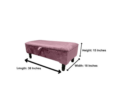 Pink Plain Ottoman Storage Bench | Pink Ottoman Bench | Pink Ottoman Pouffe UK