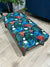 Blue jungle floral footstool pouffe footrest table or coffee table