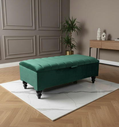 Line panel Storage Box -  Pouffe Bench - Footstool