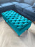 Premium teal Rectangular Ottoman premium Bench