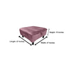 Pink Square Plain Ottoman Storage | Pink Plain Footstool For Living Room