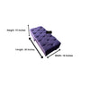 Purple Aubergine Ottoman Storage Bench | Purple Chenille Fabric Footstool