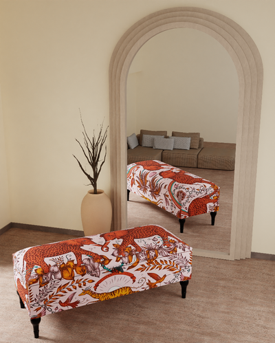 PREMIUM MADE TO MEASURE Zambezi multicolour Ottoman coffee table with Storage | Patterned Footstool Pouffe UK |