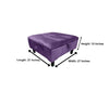 Purple Aubergine Square Plain Ottoman Storage | Purple Velvet Footstool And Pouffe UK