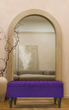 Purple Aubergine Lusso Deep Panel Ottoman storage   