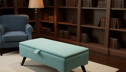 Boucle Teddy  Storage Ottoman Coffee Table Bench – UK Handmade