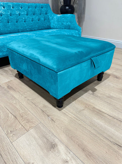 Aqua Square Plain Top Coffee Table | Footrest | Footstool Ottoman