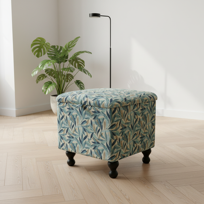 Artistic designer pattern footstool for living room organisation