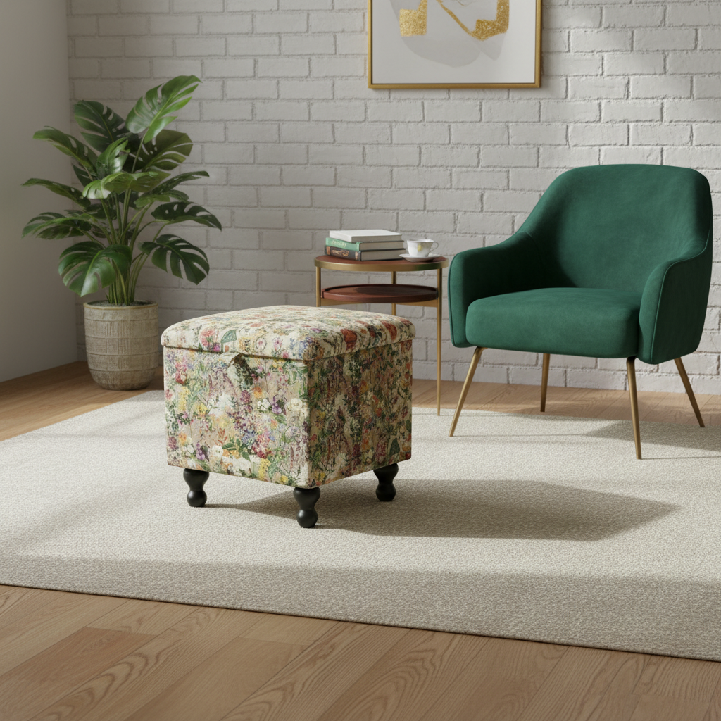 Artistic statement fabric toy box for tidy and stylish kids room