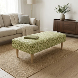 Bespoke Hand-Finished Rectangular Stitched Bench – Multi-Functional Ottoman & Coffee Table