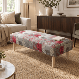 Bespoke Rectangular Blanket Box Multi-Toned Fabric Storage