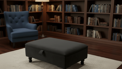 Square Storage Ottoman No Legs – Modern Durable Home Storage UK