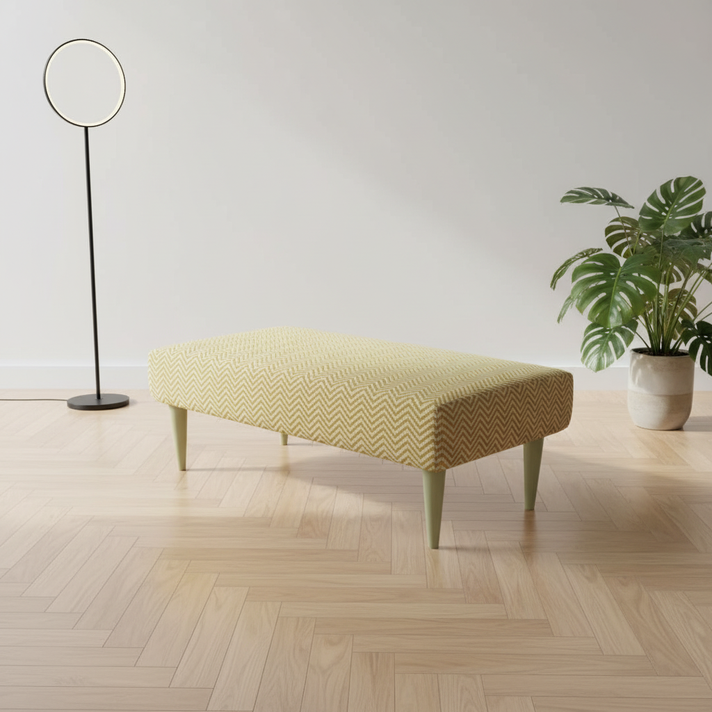 Boho Chic Rectangular Footstool – Vibrant Designer Pattern Upholstered Bench | istols UK