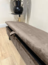 Brown Fabric Ottoman Plain Storage | Large Plain Footstool Bench