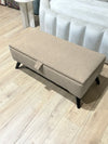 Boucle Champagne Teddy Brown Plain, Coffee Table Ottoman Bench For Living Room, Ottoman Storage Bench For Bedroom UK
