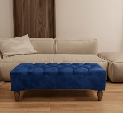 Chesterfield Royal Blue Ottoman Footstool