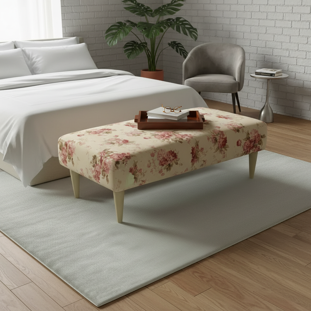 Comfortable wide vanity bench with durable construction and stylish finish