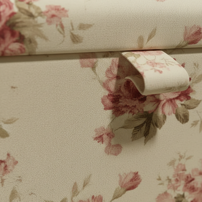 Contemporary style footstool with deep storage compartment