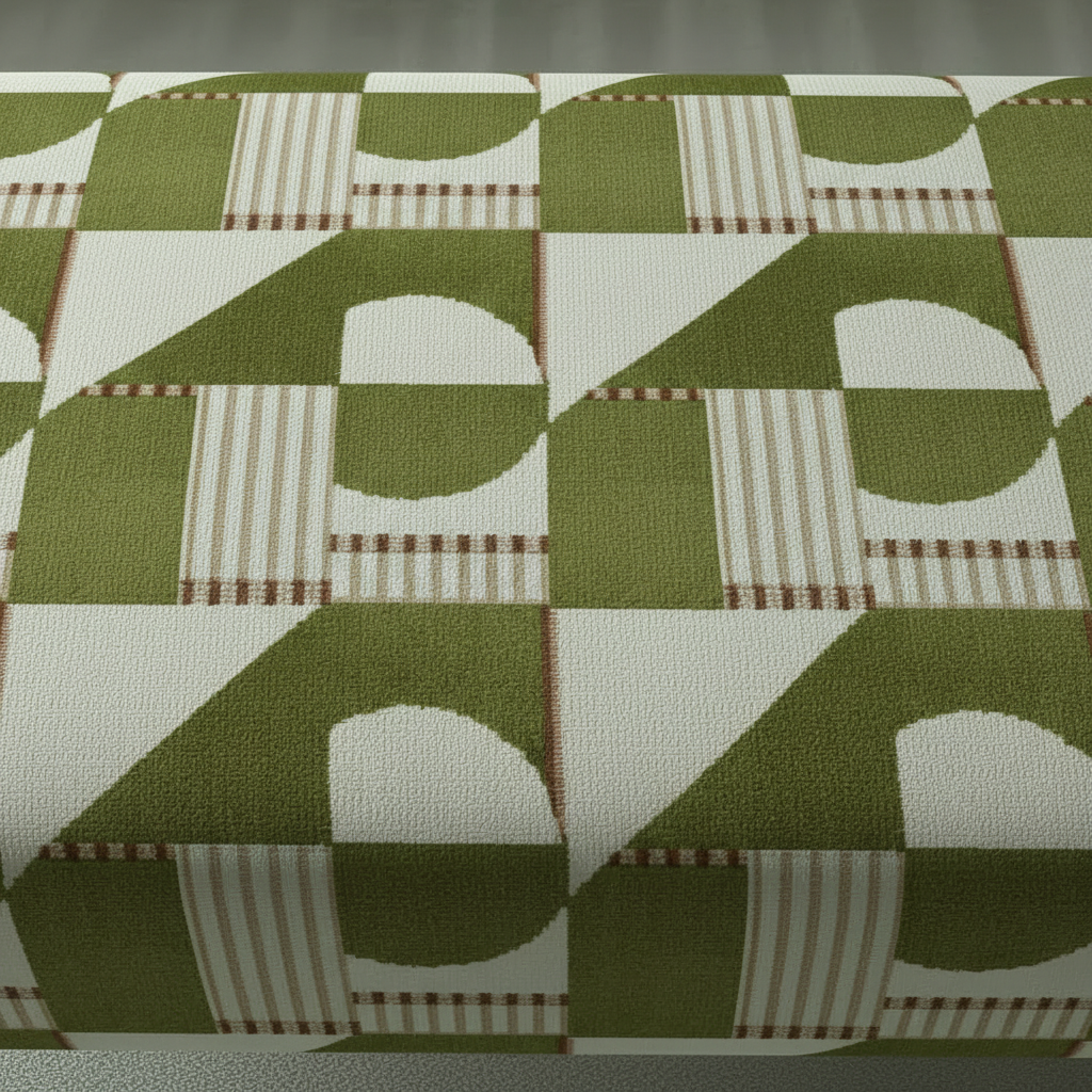 Solid Base Fabric Footstool – UK Made Designer Bench for Living Room & Lounge