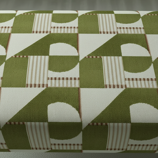 Solid Base Fabric Footstool – UK Made Designer Bench for Living Room & Lounge