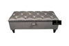 Dark Grey Ottoman Coffee Table Storage Bench | Dark Grey Pouffe